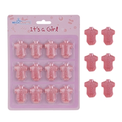 Mega Crafts - 12 pcs Baby Onesie Poly Resin Embellishments - Pink