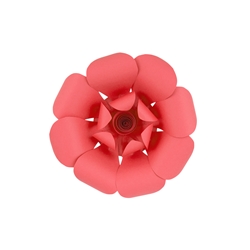 Mega Crafts - 12" Paper Craft Pedal Flower - Coral