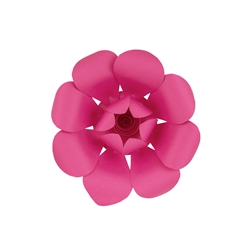 Mega Crafts - 12" Paper Craft Pedal Flower - Fuchsia