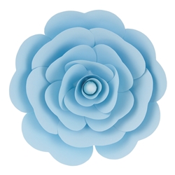 Mega Crafts - 16" Paper Craft Pedal Flower - Aqua