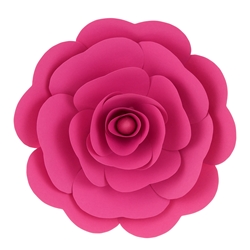 Mega Crafts - 16" Paper Craft Pedal Flower - Fuchsia