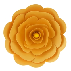 Mega Crafts - 16" Paper Craft Pedal Flower - Gold