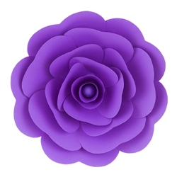 Mega Crafts - 16" Paper Craft Pedal Flower - Purple