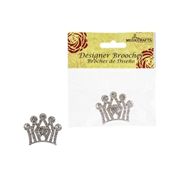 Mega Crafts - Sparkling Rhinestone Designer Brooch - C