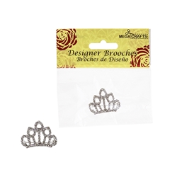 Mega Crafts - Sparkling Rhinestone Designer Brooch - D