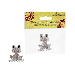 Mega Crafts - Sparkling Rhinestone Animals Designer Brooch - F