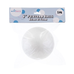 Mega Crafts - 1 pc 6" Poly Foam Craft Ball