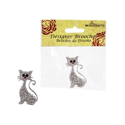 Mega Crafts - Sparkling Rhinestone Animals Designer Brooch - H