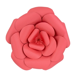 Mega Crafts - 16" Paper Craft Pedal Flower - Coral