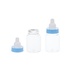 Mega Favors - 3.5" Decorative Plastic Baby Bottle - Blue