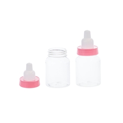 Mega Favors - 3.5" Decorative Plastic Baby Bottle - Pink