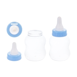 Mega Favors - 8.5" Decorative Wide Plastic Baby Bottle - Blue
