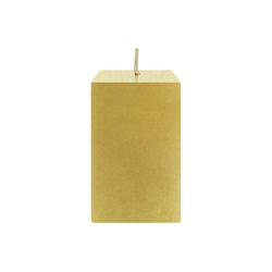 Mega Candles - 2" x 3" Unscented Square Pillar Candle - Gold
