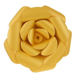 Mega Crafts - 16" Paper Craft Pedal Flower - Gold