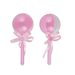 Mega Favors - Acrylic Baby Rattle Holder - Pink