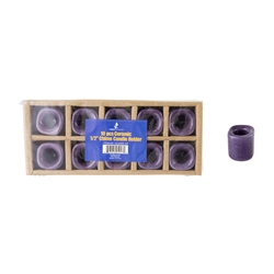 Mega Candles - 10 pcs Ceramic 1/2" Chime / Spell Candle Holder - Dark Purple