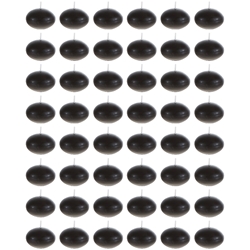 Mega Candles - 48 pcs 1.5" Unscented Floating Disc Candle in Bulk - Black