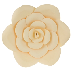 Mega Crafts - 16" Paper Craft Pedal Flower - Ivory