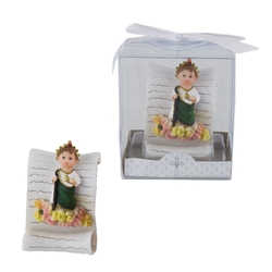 Mega Favors - Baby St. Judas Standing in Front of Scroll Poly Resin in Gift Box