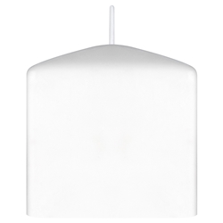 Mega Candles - 3" x 3" Unscented Dome Top Square Pillar Candle - White