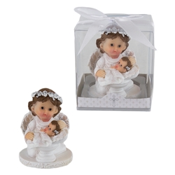 Mega Favors - Baby Angel with Infant Poly Resin in Gift Box - Pink