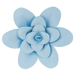 Mega Crafts - 16" Paper Craft Pedal Flower - Aqua