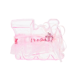 Mega Crafts - Acrylic Baby Train Box - Pink
