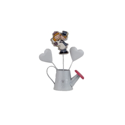Mega Favors - Wedding Couple in Watering Can Photo Holder