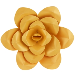 Mega Crafts - 16" Paper Craft Pedal Flower - Gold