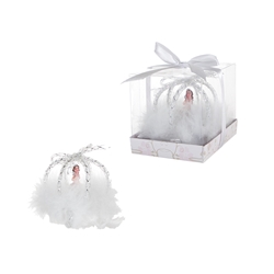 Mega Favors - Lady in Carriage Poly Resin in Gift Box - White