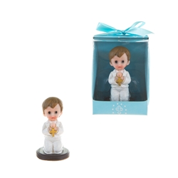 Mega Favors - Toddler Praying Poly Resin in Designer Box - Blue