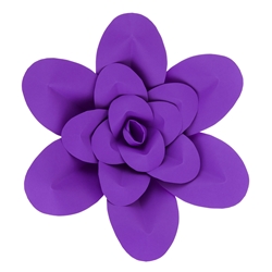 Mega Crafts - 16" Paper Craft Pedal Flower - Purple