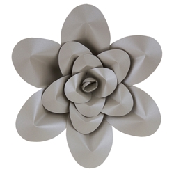 Mega Crafts - 16" Paper Craft Pedal Flower - Silver