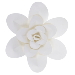 Mega Crafts - 16" Paper Craft Pedal Flower - White