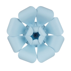 Mega Crafts - 16" Paper Craft Pedal Flower - Aqua