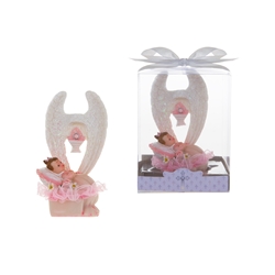 Mega Favors - Baby Laying Under Wings in Gift Box - Pink