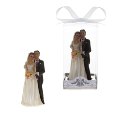 Mega Favors - Ethnic Wedding Couple Standing Poly Resin in Gift Box