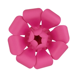 Mega Crafts - 16" Paper Craft Pedal Flower - Fuchsia