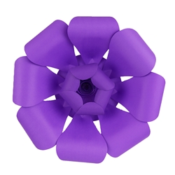 Mega Crafts - 16" Paper Craft Pedal Flower - Purple