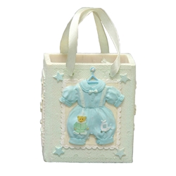 Mega Favors - Baby Cloth Box Poly Resin - Blue