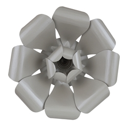 Mega Crafts - 16" Paper Craft Pedal Flower - Silver