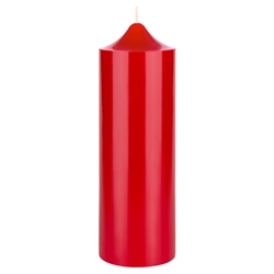 Mega Candles - 3" x 9" Unscented Round Dome Top Pillar Candle - Red