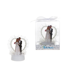 Mega Favors - Ethnic Wedding Couple Cake Topper Poly Resin in Gift Box