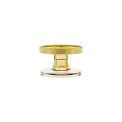 Mega Candles - 2.5" Pillar Glass Candle Holder - Gold