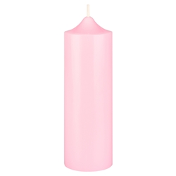 Mega Candles - 2" x 6" Unscented Round Bell Top Pillar Candle - Pink