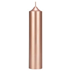 Mega Candles - 2" x 9" Unscented Round Bell Top Pillar Candle - Gold