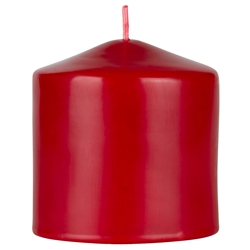 Mega Candles - 3" x 3" Unscented Domed Top Pillar Candle - Red