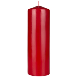 Mega Candles - 3" x 9" Unscented Domed Top Pillar Candle - Red