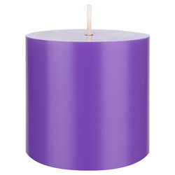 Mega Candles - 3" x 3" Unscented Round Pillar Candle - Lavender