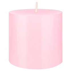 Mega Candles - 3" x 3" Unscented Round Pillar Candle - Pink